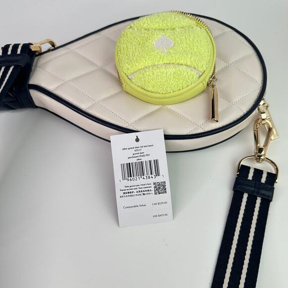 Kate Spade Grand Slam 3D Tennis Raquet Crossbody Bag - Picture 12 of 12